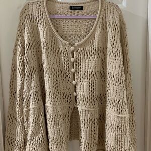 BloomChic Cream Chunky Knit Cardigan